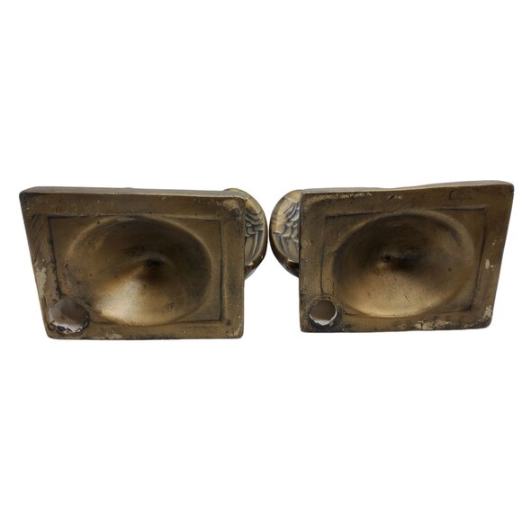 vintage 1968 pair of handmade ceramic eagle bookends/mantle decor - Picture 9 of 10